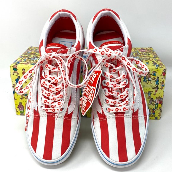 💖MEGA SALE💖VANS x Where's Waldo Red White Old Skool Low Women's VN0A3WKT3UV - Picture 6 of 14